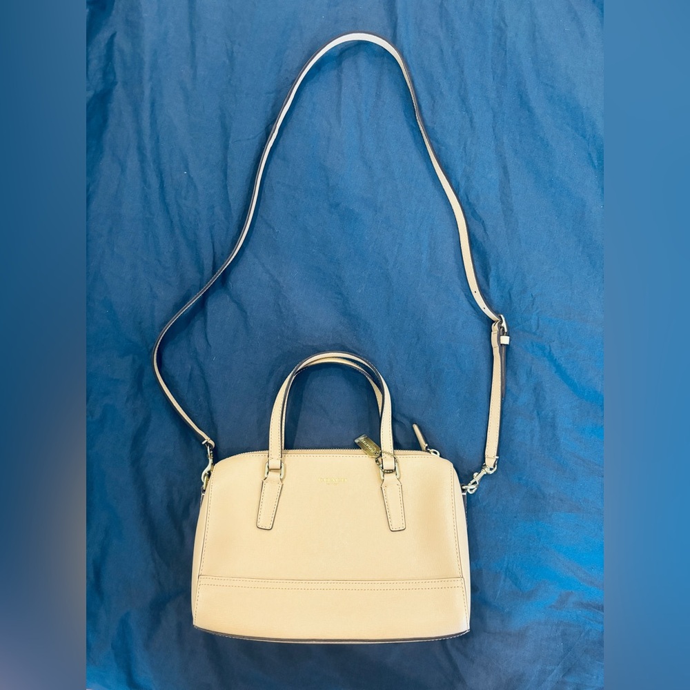 Coach Cream Crossbody Bag with Adjustable Strap